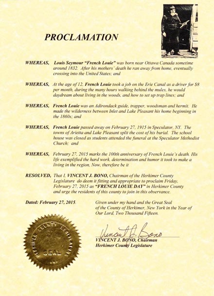 Proclamation of French Louie Day